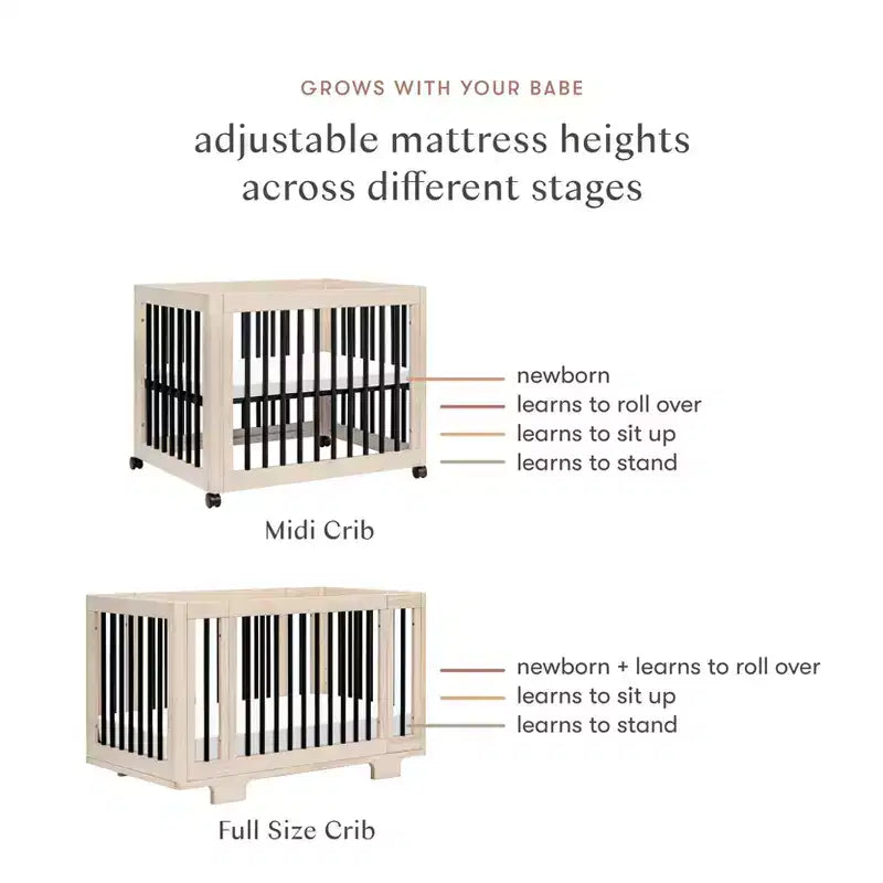 Lit de bébé convertible 8-en-1 Yuzu de Babyletto avec kits de conversion toutes étapes
