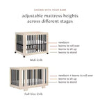 Lit de bébé convertible 8-en-1 Yuzu de Babyletto avec kits de conversion toutes étapes
