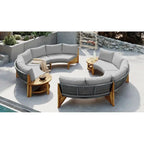 Ensemble de jardin 6 places avec coussins et 1 table basse
