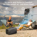 Climatiseur portable 3-en-1 Waykar 5000 BTU avec déshumidificateur et télécommande pour tente, camping et camping-car