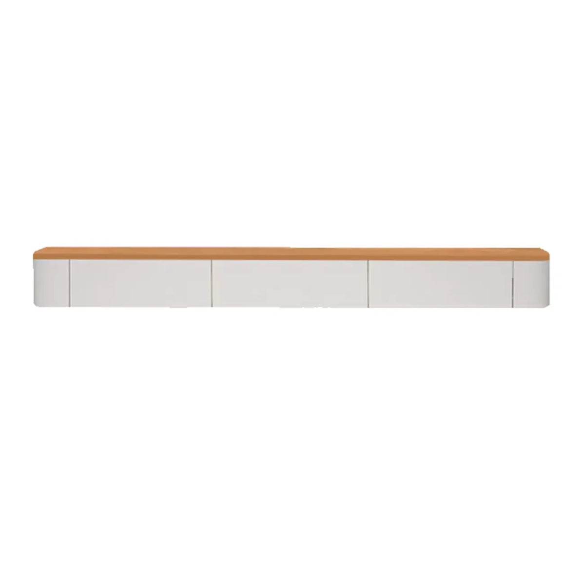 Meuble TV mural contemporain en bois blanc avec tiroirs