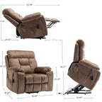 Fauteuil inclinable électrique releveur de massage chauffant