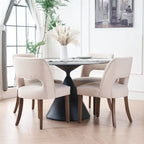 Lot de 4 chaises de salle à manger tapissées de tissu