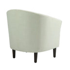 2 fauteuils club modernes en lin avec accoudoirs ronds