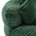Canapé poire pour adultes et enfants, grand fauteuil poire en velours côtelé avec 3 oreillers et accoudoirs pour salon et chambre à coucher