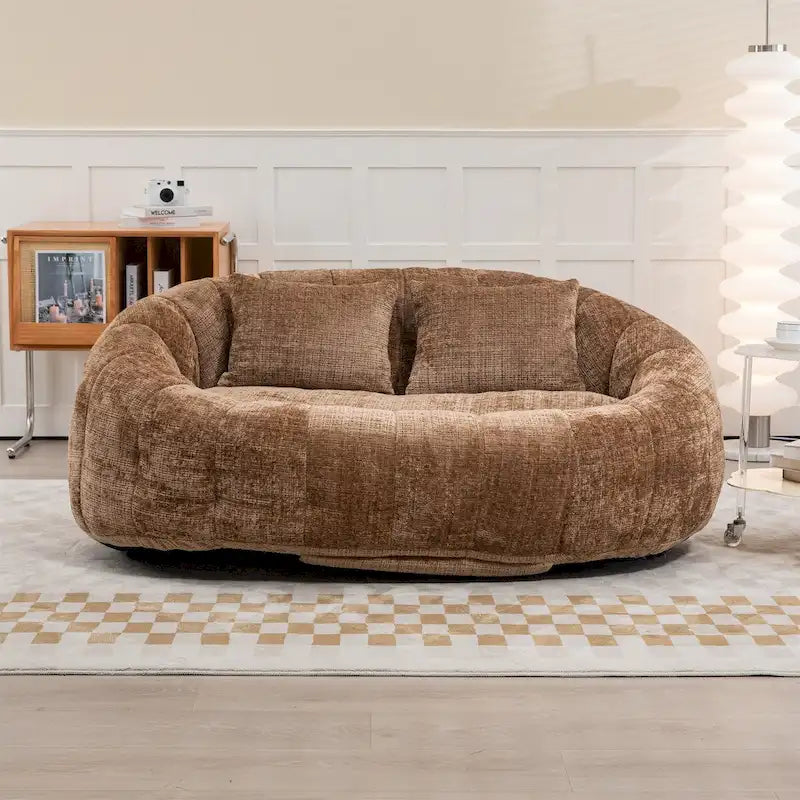 Fauteuil poire paresseux en chenille