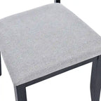 Lot de 4 chaises de salle à manger en bois à dossier à lattes