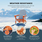 Chaise Adirondack pliante d'extérieur tout temps Polytrends Laguna résistante à la décoloration pour patio