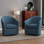 Lot de 2 fauteuils pivotants modernes avec accoudoirs pour salon