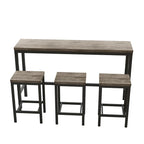 Ensemble table de bar et 3 tabourets