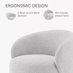 Fauteuil d'appoint pivotant Spruce&Spring en tissu avec base en bois
