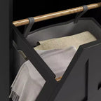Meuble de salle de bain HOMCOM avec panier à linge basculant, 2 paniers amovibles et 2 tiroirs