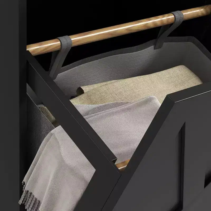 Meuble de salle de bain HOMCOM avec panier à linge basculant, 2 paniers amovibles et 2 tiroirs