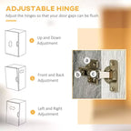 HOMCOM Buffet de cuisine 161 cm avec vaisselier, armoire de rangement avec 4 étagères, tiroirs, portes vitrées, comptoir ouvert pour micro-ondes