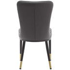 Bekrvio Lot de 6 chaises de salle à manger, modernes, rembourrées, en similicuir, avec haut dossier, pieds en métal, chaises de cuisine sans accoudoirs pour salon et salle à manger