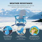 Chaise Adirondack pliante d'extérieur tout temps Polytrends Laguna résistante à la décoloration pour patio