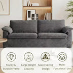 Canapé Dyonery 86 Cloud, assise profonde et accoudoirs larges, cadre robuste, design ergonomique respirant