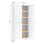 Homy Casa Meuble de rangement à 4 portes avec panneaux en rotin et étagères réglables pour salon, salle à manger ou entrée, Noir et Naturel