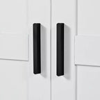 Garde-manger de cuisine autoportant 77H, armoire de rangement de style ferme avec étagères réglables, étagères de porte, tiroirs et casiers à vin - ModernLuxe