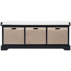 Banc de rangement SAFAVIEH Fiorello 3 tiroirs avec coussin - 47,3 L x 15 P x 19 H - 47Lx15Px19H