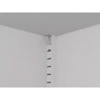 Homy Casa Meuble de rangement à 4 portes avec panneaux en rotin et étagères réglables pour salon, salle à manger ou entrée, Noir et Naturel