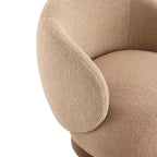 Fauteuil d'appoint pivotant Spruce&Spring en tissu avec base en bois