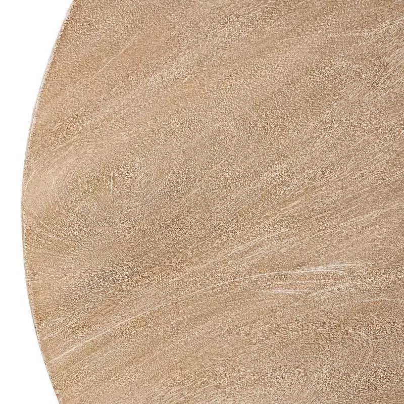 Table basse Royal Hampton, dessus rond de 32 pouces avec base en forme de traîneau ouverte