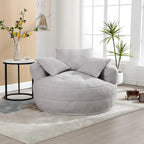 Fauteuil paresseux rond – Blanc/Bleu/Gris/Jaune/Orange/Rouge rosé/Bleu marine/Vert, Siège simple et double