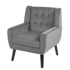Lot de 2 fauteuils de salon en velours avec accoudoirs