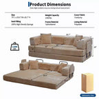 Canapé-lit convertible 5-en-1 80,7 po – Velours côtelé, 544 kg, aucun assemblage