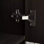 Hitow Armoire de rangement double tiroir avec portes miroir et zones de rangement