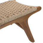 Fauteuil de jardin rustique en teck tressé - Extérieur