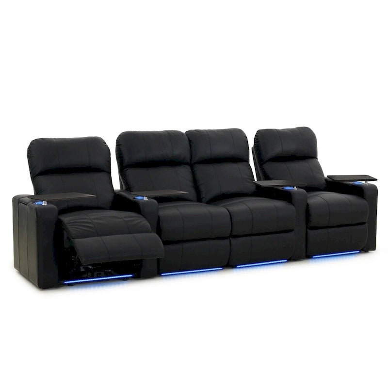 Ensemble de sièges de cinéma maison en cuir Octane Turbo XL700 (rangée de 4)