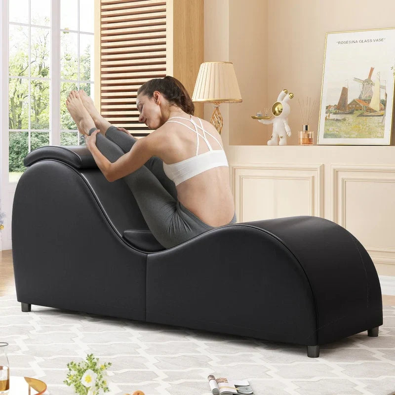 Mixoy Chaise de Yoga d'intérieur, Chaise longue de yoga incurvée pour adultes, étirements, exercices, relaxation