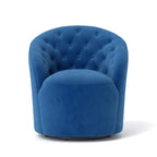 Fauteuils pivotants à 360 degrés en velours capitonné moderne SEYNAR avec dossier touffeté (lot de 2)