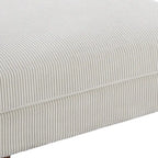 Pouffe d'appoint oversize en velours côtelé moderne