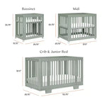 Lit de bébé convertible 8-en-1 Yuzu de Babyletto avec kits de conversion toutes étapes