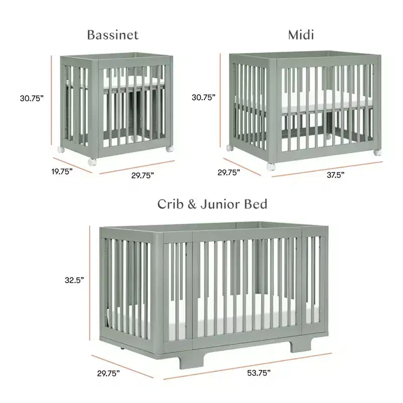 Lit de bébé convertible 8-en-1 Yuzu de Babyletto avec kits de conversion toutes étapes
