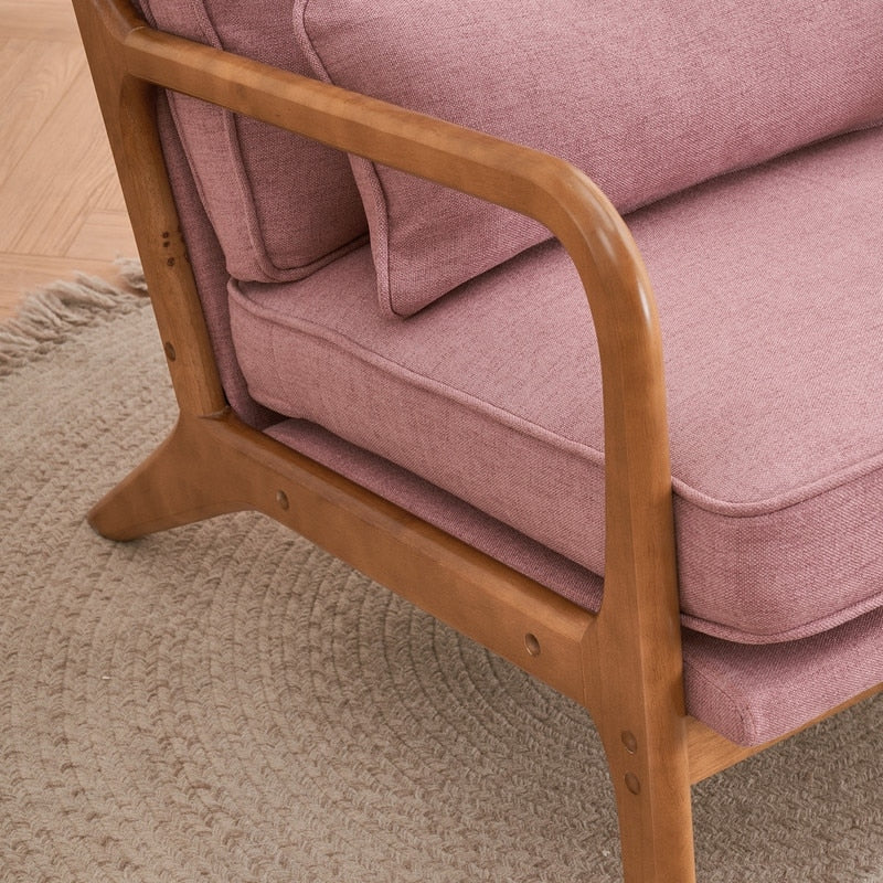Fauteuil d'appoint rembourré Mid-Century Modern