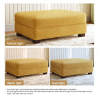 Pouffe d'appoint oversize en velours côtelé moderne