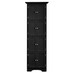 Meuble d'angle de rangement haut avec 8 portes et 4 étagères