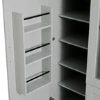 Garde-manger de cuisine autoportant Whisen 71''H, grand buffet de salle à manger avec 6 portes et étagères réglables