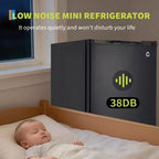 Mini-réfrigérateur de 127 litres avec congélateur, réfrigérateur compact avec porte réversible, thermostat réglable et économe en énergie, petit réfrigérateur