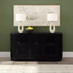 Buffet en bois massif Plank+Beam Contour avec 3 portes, meuble TV 59 po pour salon