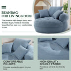 Fauteuil paresseux rond – Blanc/Bleu/Gris/Jaune/Orange/Rouge rosé/Bleu marine/Vert, Siège simple et double