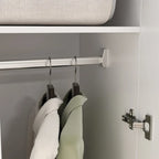 Armoire de chambre autonome à 2 portes avec tringle à vêtements