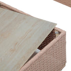 Ensemble de canapé d'angle d'extérieur 7 pièces en osier/acier avec coussins