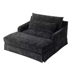 Fauteuil convertible très profond en chenille Polibi
