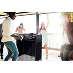 Table de DJ portable avec toiles lumineuses intégrées, étui de transport robuste et dimensions compactes de 40x20 pouces