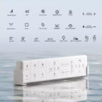 Toilettes intelligentes Dyonery, monobloc sans réservoir avec bouclier en mousse, couvercle à ouverture/fermeture automatique, bidet et séchoir chauffants, veilleuse LED, chasse d'eau automatique